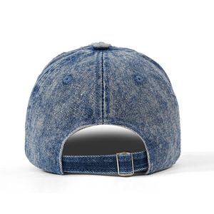 Gorra de béisbol de mezclilla desgastada con bordado 'Crohn Tab' estilo europeo-americano, 100% algodón, lavada, suave, retro, para hombre, ajustable, talla 4 - Product Image 3