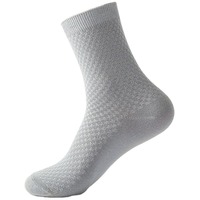 Chaussettes mi-mollet pour hommes en fibre de bambou douce, absorbantes, respirantes, noires, style business décontracté, export