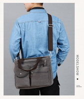 Porte-documents en toile lavable personnalisable personnalisé 11.6 14 pouces ordinateur portable professionnel sac à main en toile pour ordinateur portable pour hommes
