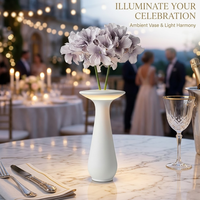 Lampe de table LED sans fil moderne rechargeable tactile IP54 pour extérieur, patio, salle à manger, étanche, portable, pour restaurant, mariage, décoration