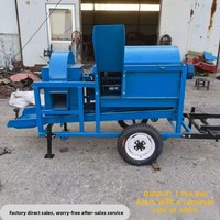 Décortiqueuse multifonctionnelle 800-1200 kg/h pour céréales (riz, blé, maïs, soja) avec moteur diesel et électrique pour la ferme