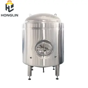 Honglin 500L 1000L tanque de cerveza fermentador de vino Recipiente inferior cónico elaboración brillante 5BBL 10BBL Tanque de fermentación de cerveza