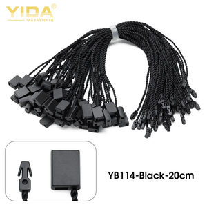 Etiquetas de código de barras personalizables cuadradas negras, etiquetas de tienda, etiquetas de poliéster con cuerda <span class=keywords><strong>para</strong></span> <span class=keywords><strong>ropa</strong></span>, etiquetas de cuerda <span class=keywords><strong>para</strong></span> tiendas minoristas - Product Image 5