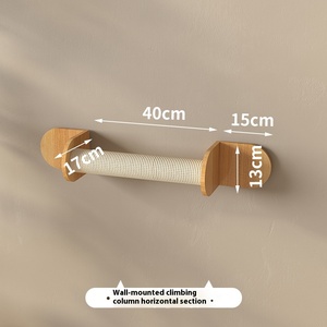 Estante de escalada de gato montado en la pared de <span class=keywords><strong>madera</strong></span> maciza ecológica DIY plataforma de trampolín de pared de gato personalizada cápsula espacial nido de gato para - Product Image 6