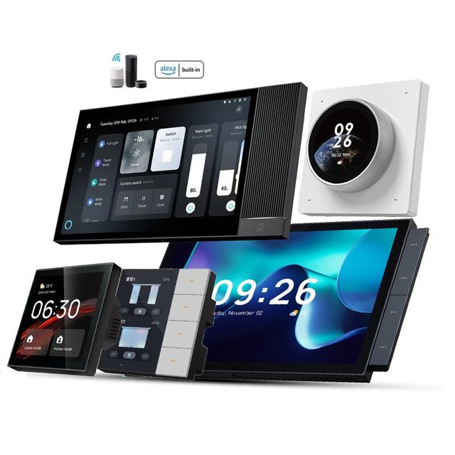DUOMEI All-in-one Smart Home System 8-inch Tuya Control Panel with Multi-function Hub Support Google Home PC+Glass Material