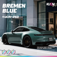 Film de protection pour voiture KUCAI 1,52*17 mètres, PET Bremen Blue Super Gloss, effet changeant de couleur