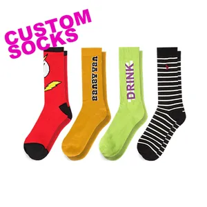 ZJFY-025 socks with your personal logo custom label sock logo customer design made custom sock manufacturers