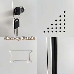 Archivador Metálico Moderno de Dos Puertas, Alto, con Cerradura, Económico, para Oficina o Escuela, con Estantes - Product Image 5