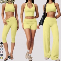 Ensemble de vêtements de sport pour femmes, 5 pièces, haute élasticité, respirant, pour la gym, le yoga et les activités de plein air