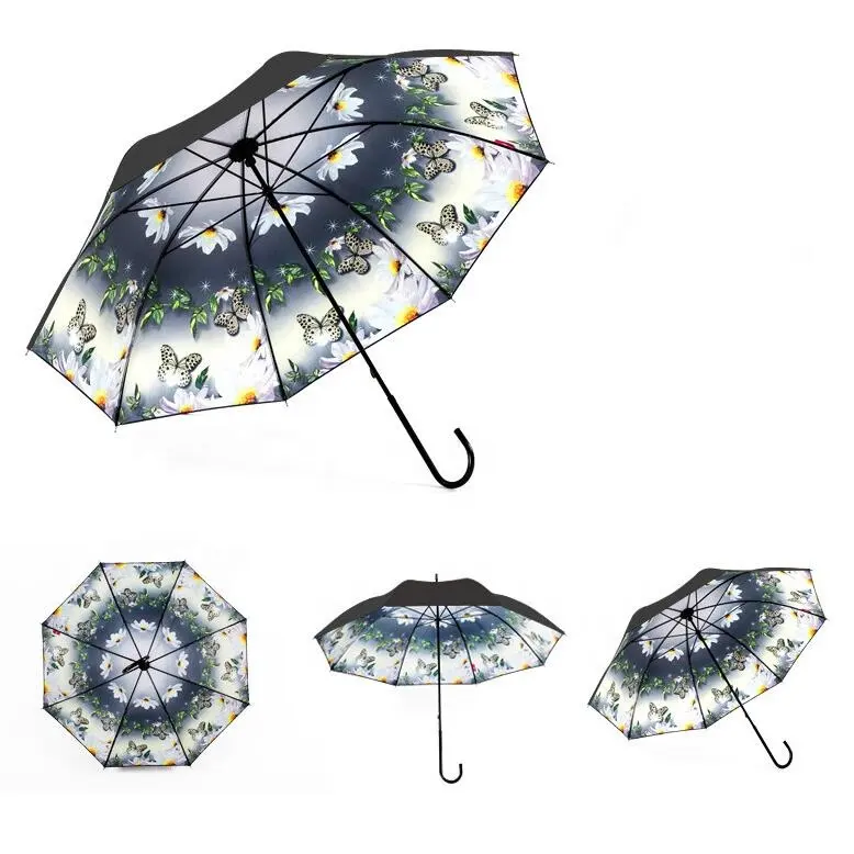 Модный дизайн рекламный прямой зонт