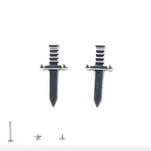 New Fashion Jewelry Titanium Sword Earrings Simple Internally Threaded Piercing Jewelry