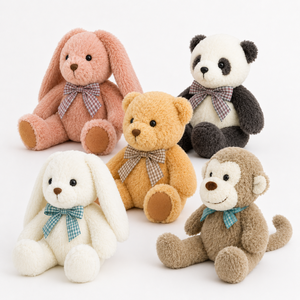 Collection de Peluches Animaux Mignons de Dessins Animés : Lapin, Ours, Chiot – Jouets en Peluche Doux à Câliner, Cadeau pour Enfants, Taille Personnalisée, Décoration de Chambre - Product Image 2