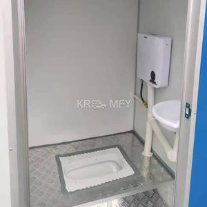 Cadre de conteneur de gros 2025, 20 pieds, double bloc, toilettes mobiles avec remorque - Product Image 4