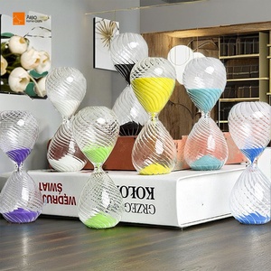 Aleo – <span class=keywords><strong>Sablier</strong></span> en verre transparent moderne fait main, écologique, 5/10/15 minutes, minuterie de précision durable – Fabricant - Product Image 5
