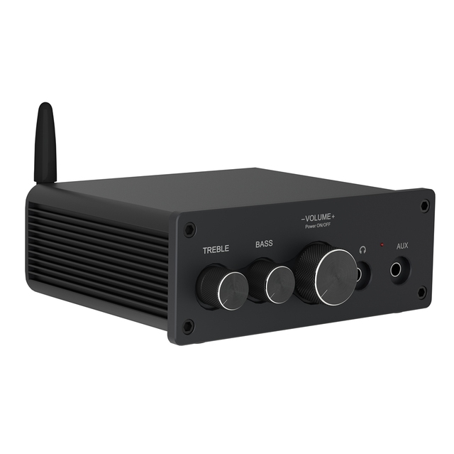 LP Professional Mini Sound Power Amplifier Home Desktop Audio HIFI 2*100W 2.0 Channel Digital Metal Made in China