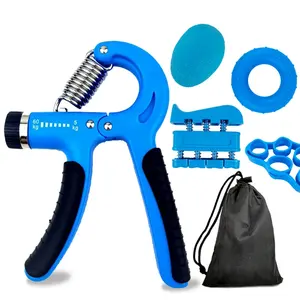 Ensemble de renforcement de la poignée, ensemble d'entraînement de rééducation, entraîneur à cinq doigts en silicone, anneau de préhension, combinaison de balle de préhension. - Product Image 3