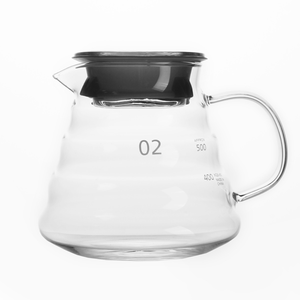 Jarra de café de vidrio borosilicato premium al por mayor, tetera profesional para verter, con asa resistente al calor para cafeterías y marca privada - Product Image 4