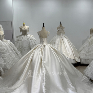 Robe de mariée de luxe en satin, robe de bal, design personnalisé, grande taille, cérémonie, Vestido De Novia, haute qualité, mariée, Xs208 - Product Image 6