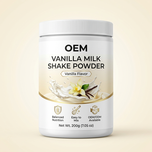 Poudre de remplacement de repas aromatisée à la vanille, 200g, poudre de milk-shake, fabrication OEM GMP - Product Image 1
