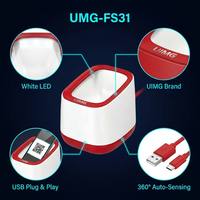 Lecteur de codes-barres de bureau économique UIMG FS31 1D 2D à induction automatique pour écran QR USB, idéal pour les paiements en petits supermarchés