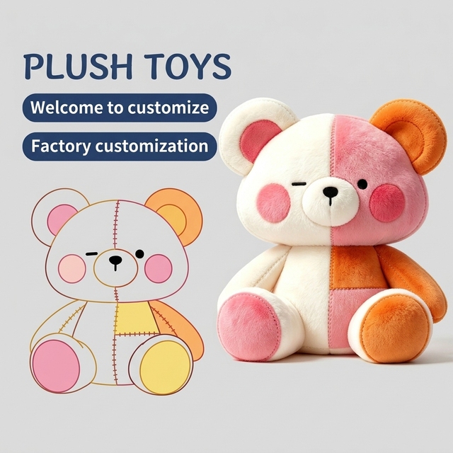Super Cute Plush Toys Custom Stuffed Animal Toy Embroidered pp Cotton Filling Teddy Bear Plushies for Kids' Festival Gifts