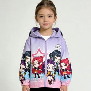 เสื้อแจ็คเก็ตฮู้ดลายการ์ตูน Kpop Demon Hunters รุ่นใหม่ Huntrix K-POP Fairy-tale Girl สำหรับฤดูใบไม้ผลิและฤดูใบไม้ร่วง - Product Image 3