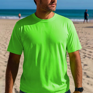 T-shirt à manches courtes pour hommes, à séchage rapide, évacuant l'humidité, col rond, pour course à pied, athlétisme, entraînement en salle de sport, F00 - Product Image 1
