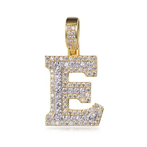 Hot Selling 26 Letters Designer Necklace 3A White Cubic Zirconia Chain Women Crown Diamond Necklace Fashion Hiphop Jewelry