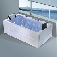 Baignoire Jacuzzi autoportante moderne de luxe, spacieuse, en acrylique, facile à nettoyer, pour projets de salles de bain d'hôtels de luxe et de spas