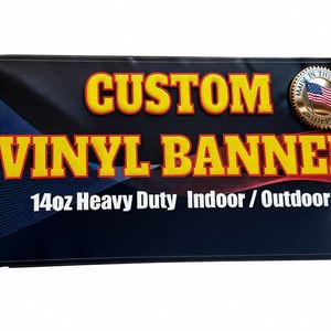 Pancarta Colgante Personalizada de Vinilo Recubierto Premium de 14 oz, Impresión a Todo Color, Resistente para Uso en Interiores/Exteriores, Promocional - Product Image 1
