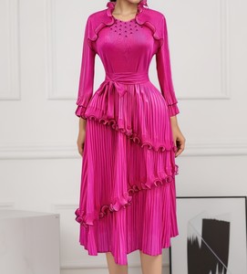 Robes de mariée Ankara élégantes longues jusqu'au sol 2025 <span class=keywords><strong>pour</strong></span> femmes grandes tailles, style Dashiki, mode turque, en mousseline de soie, avec volants décoratifs, naturelles - Product Image 3