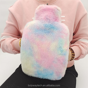 Bouteille d'eau chaude en caoutchouc à vente chaude avec housse moelleuse, luxe doux, 2L, <span class=keywords><strong>grande</strong></span> bouteille d'eau chaude pour le <span class=keywords><strong>lit</strong></span>, nuits douillettes, soulagement <span class=keywords><strong>de</strong></span> la douleur - Product Image 3