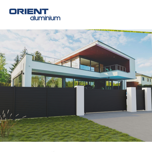 2024 système de sécurité de porte simple en aluminium de porte coulissante télescopique moderne avec conception de porte de ferme pour clôturer les treillis et les portes - Product Image 3