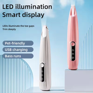 2025 tendance automatique lumière LED <span class=keywords><strong>chien</strong></span> patte <span class=keywords><strong>tondeuse</strong></span> Rechargeable électrique toiletteur pour animaux de compagnie pour chiens chats Portable en acier inoxydable - Product Image 4
