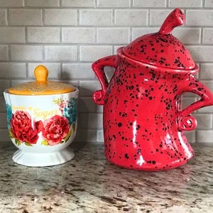 Creative Attitude Polka Dot <strong>Condiment</strong> Jars, Household Kitchen Spice Storage Canister <strong>Set</strong> - Product Image 3