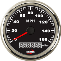 Nuevo Velocímetro para Embarcaciones de 85 mm, 9-32 V, Señal GPS, 0-160 MPH, Serie ECMS ECP, IP67, Resistente al Agua