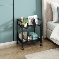 Rak Penyimpanan Logam Dapur, Troli Lantai, Rak Organizer Kamar Tidur, Tempat Camilan Bayi, Rak Penyimpanan Multi-Layer Kamar Mandi, Rak Bunga