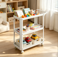 Armoire à outils en acier inoxydable à 3 niveaux, chariot de service robuste avec roues et poignée, personnalisable OBM/OEM/ODM, capacité de charge de 300 kg