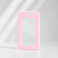 Protector de Tarjetas de Crédito Ligero para Oficina, Porta Tarjetas de Identificación para Trabajo, Protector de Tarjetas de Estudiante Transparente de Doble Cara