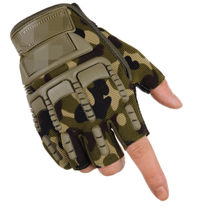 Guantes Tácticos DF de Microfibra de Medio Dedo para Deportes al Aire Libre, Camping, Tiro, Senderismo, Guantes de Motocicleta con Nudillos Duros de Goma - Product Image 5