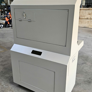 <b>Metal</b> Equipment Cabinet Powder Coated Beige Control Panel <b>Box</b> With Doors And Slots - Product Image 2