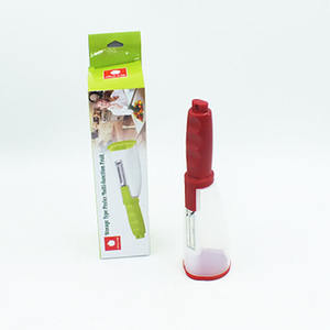 Éplucheur de fruits et légumes en acier inoxydable, avec conteneur multifonctionnel de stockage, râpe à carottes, couteau à éplucher, outil de cuisine - Product Image 5