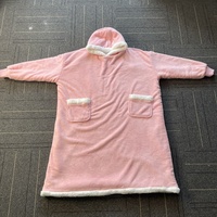 Couverture à capuche personnalisée, surdimensionnée et confortable, avec doublure en sherpa, extra longue, à porter comme un sweat à capuche avec manches