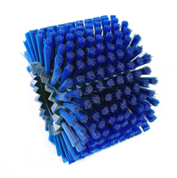 Brosse cylindrique à poils PBT rotatifs POM, assemblage en dents de scie industriel personnalisé pour le nettoyage