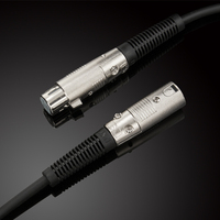 Câble de haut-parleur équilibré XLR mâle-femelle DMX512 1,5 m en PVC plaqué or pour éclairage de scène et consoles de mixage (longueur personnalisable)