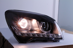 Mise à niveau vers un nouveau système d'éclairage automobile Style phare LED Phare Angel Eyes Phare 2007-2015 Type U V1 <span class=keywords><strong>TLZ</strong></span> pour KIA Sportage - Product Image 4
