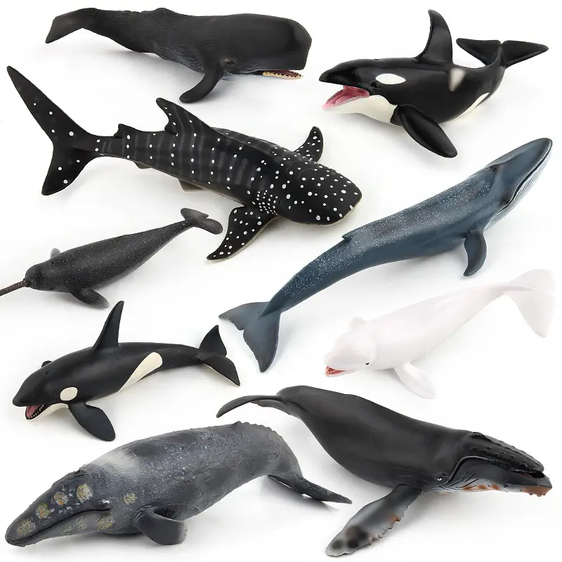 Other early educational simulation marine killer shark sea animals toys dark blue whale toy