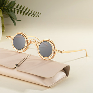 Gafas de Sol Redondas con Montura Completa, Diseño Europeo Americano 2026, Monturas Desmontables, Patillas Metálicas para Hombre, Diseño Elegante de Alta Gama - Product Image 3