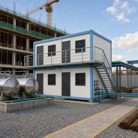 Bâtiment préfabriqué modulaire en panneaux sandwich d'acier de 20 pieds pour bureau mobile sur chantier, assemblage rapide