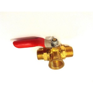 Robinet à bille en laiton T-inch, femelle 1/4''-mâle 1/4'', modèle 449112 - Product Image 1